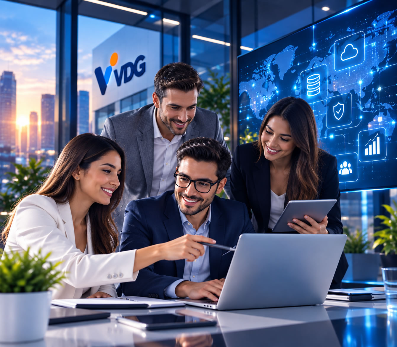 Equipo de Vértice Digital Group desarrollando e integrando soluciones
